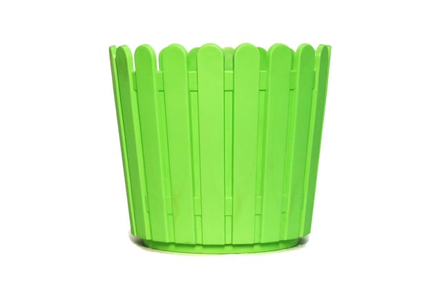 Fancy Round Garden Plastic Pot - 6 Inch