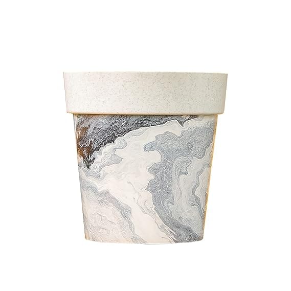 Sole Onyx Marbel Printed Plastic Pot - 8 Inch