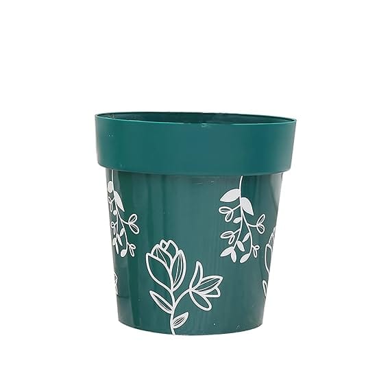 Sole Emerald Floral Printed Garden Plastic Pot