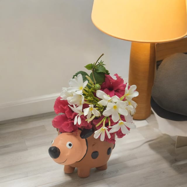 CLAYBI Stuart the Mouse: Terracotta Animal Planter for Home, Office, and Garden (7+ Inches)