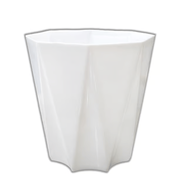 Diamond White Stylish Plastic Pot /Planter - 9 Inch