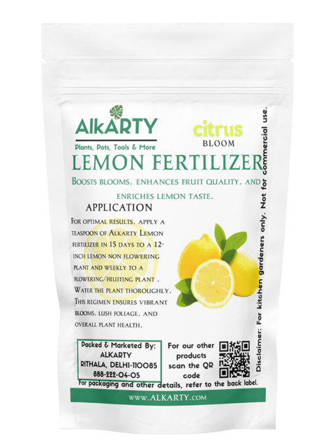 ALKARTY Lemon Fertilizer for Optimal Citrus Growth 450 Grams| Fruit Flavour and Size Enhancer