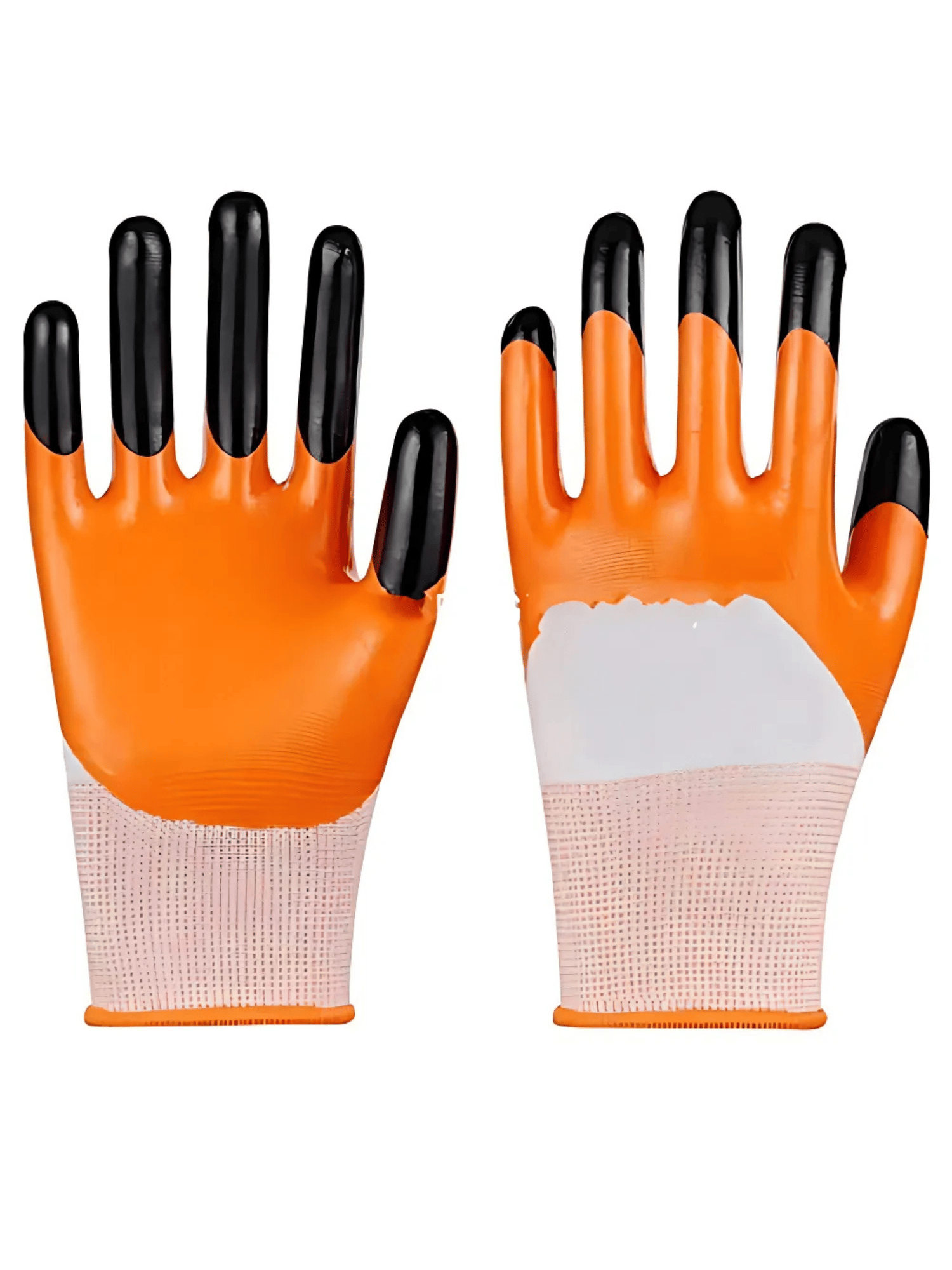 Hand Safety Gloves Orange & Black