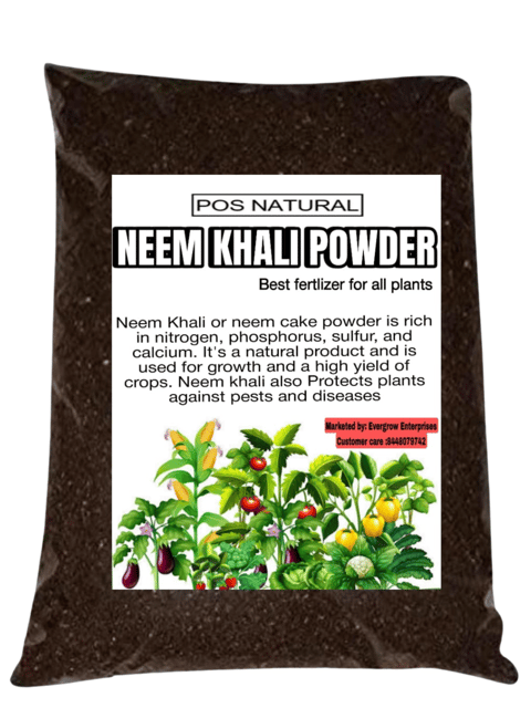 Pos Natural Neem Khali Powder Organic Fertilizer for Plants - 1KG