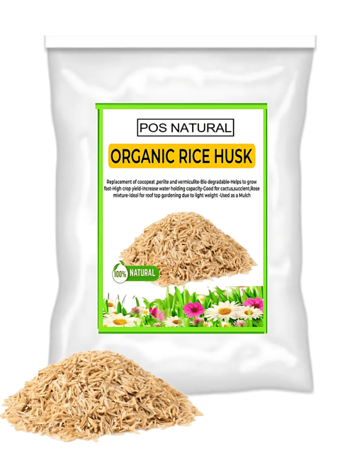 Pos Natural Organic Rice Husk for Plants - 1KG