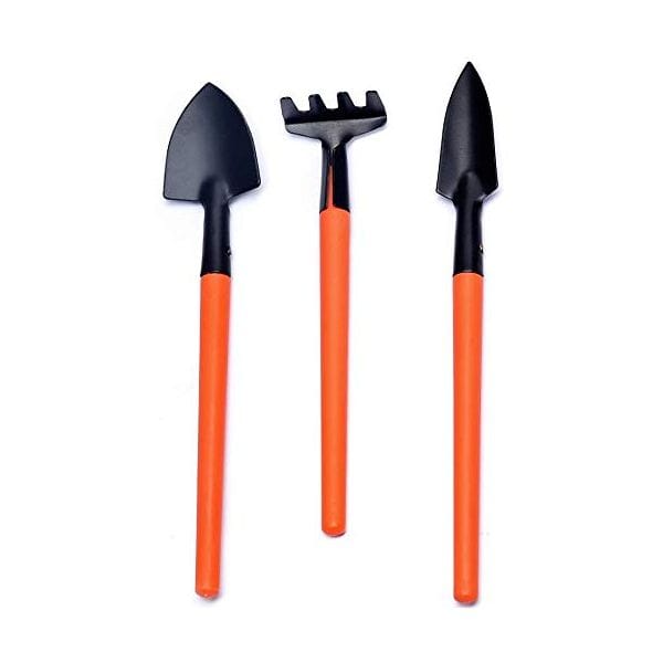 Bonsai Garden Tools Set, Mini Spade, Wide Spade, and Rake - 3 Pieces