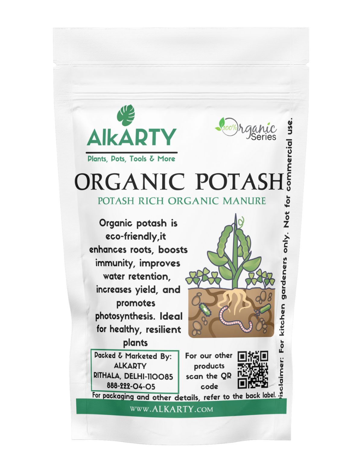 ORGANIC POTASH FOR GARDENING 250 Grams