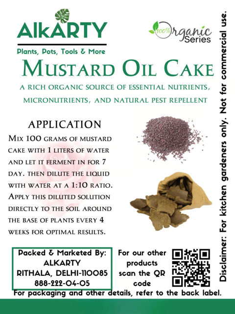 ORGANIC MUSTARD CAKE FERTILIZER 450 GARMS | SARSO KHALI FOR PLANTS