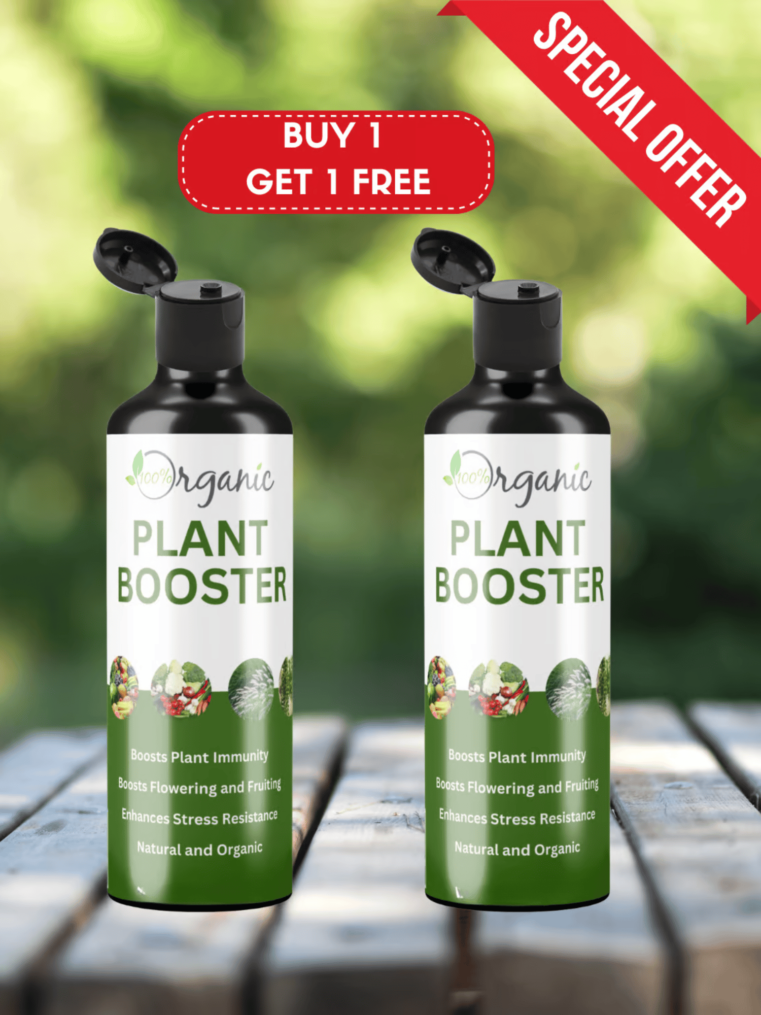 Plant Booster (Buy 1 Get 1 Free) – Liquid Fertilizer for Indoor & Outdoor Plants