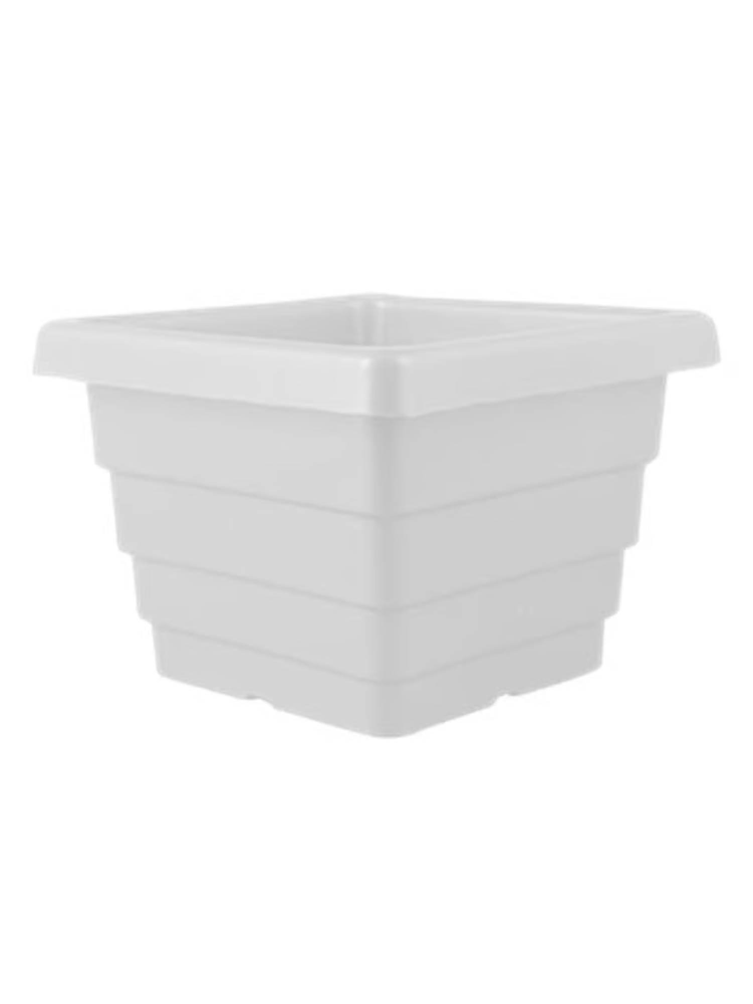 White Premium Orchid Square Plastic Pot | Durable Planter | 6 Inches | SET OF 8