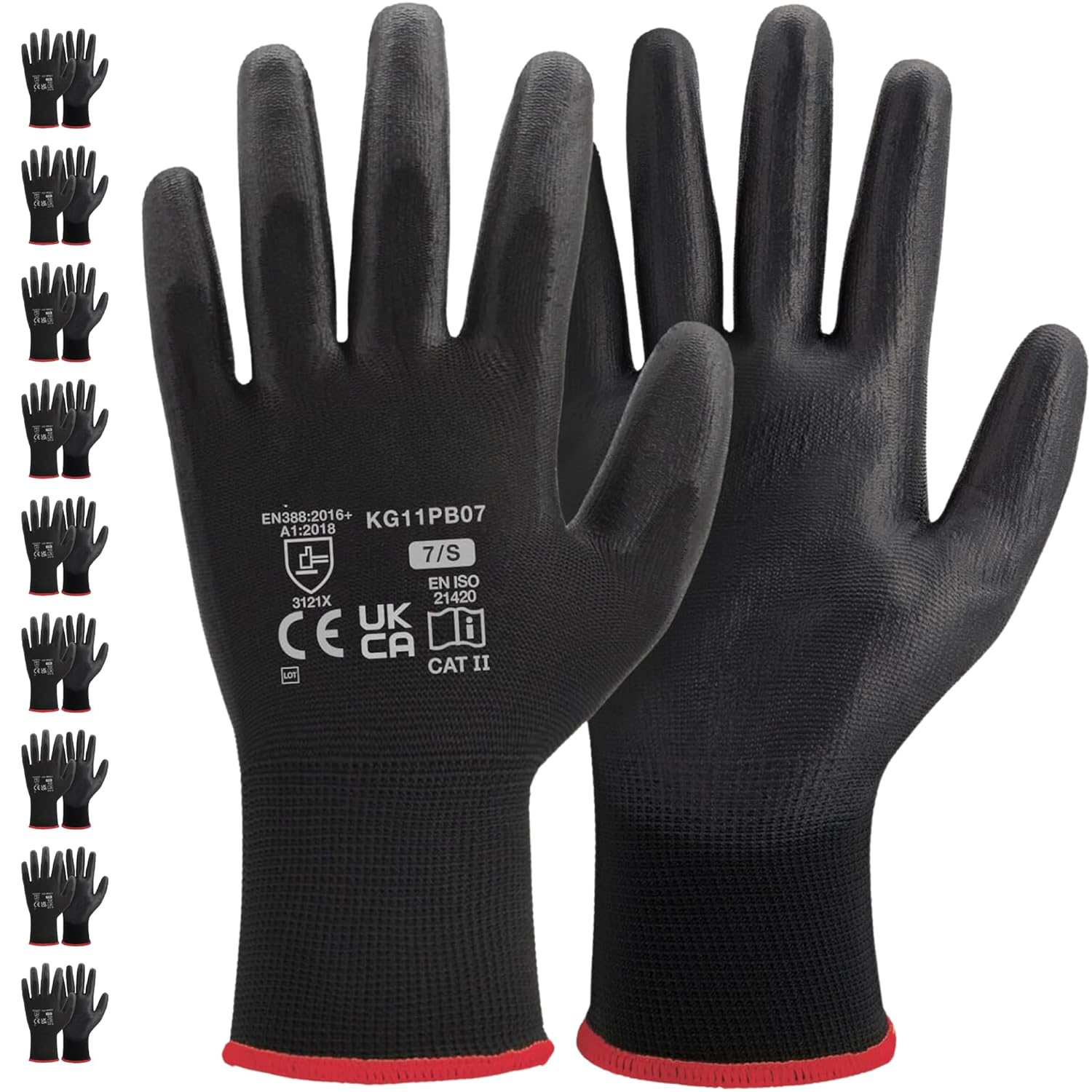 PU Coated Safety Gloves Pair